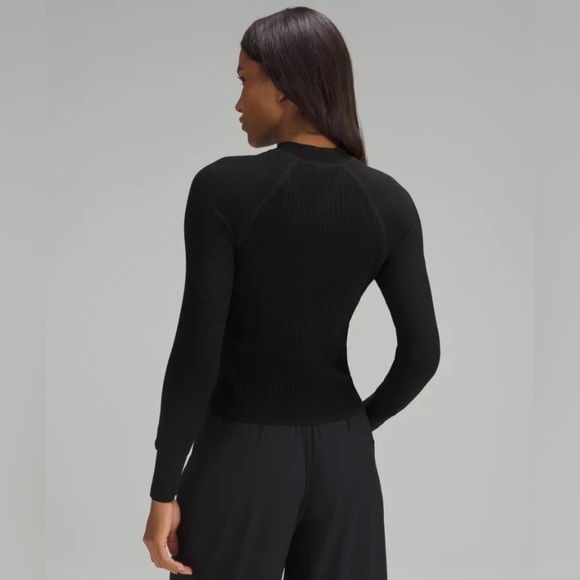 Lululemon Lightweight Ribbed Knit Jacket in black size M - Picture 4 of 16